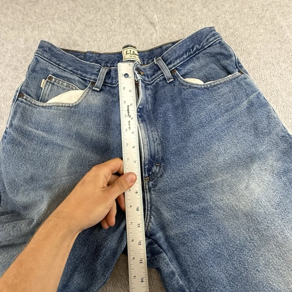 LL Bean Double L‎ Natural Fit Flannel Lined Jeans Mens 34x36 Blue Light Wash